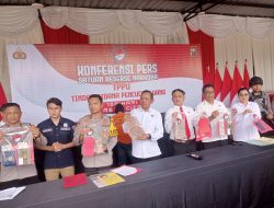 Polres Mojokerto Kota  Berhasil Ungkap Kasus Peredaran Narkoba Serta Miskinkan Pelaku. 