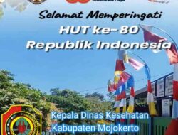 Iklah ucapan HUT RI KE – 80, Dinkes Kab. Mojokerto