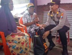 Polsek Pungging Salurkan Bantuan Material Bangunan kepada Warga Terdampak Puting Beliung