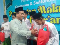PWI Mojokerto Gelar Peringatan Nuzulul Qur’an, Ajak Santri TPQ Darul Hikmah Khataman dan Berbagi Kebahagiaan