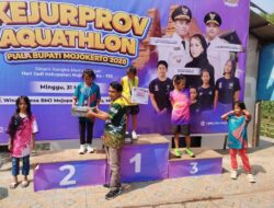 Kabupaten Mojokerto Kukuhkan Dominasi, Sabet Juara Umum Kejurprov Aquathlon Jatim 2026
