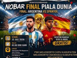 PWI Mojokerto Raya, Gandeng KPU dan Bawaslu Gelar Nobar Final Piala Dunia 2026, Spanyol Vs Argentina.